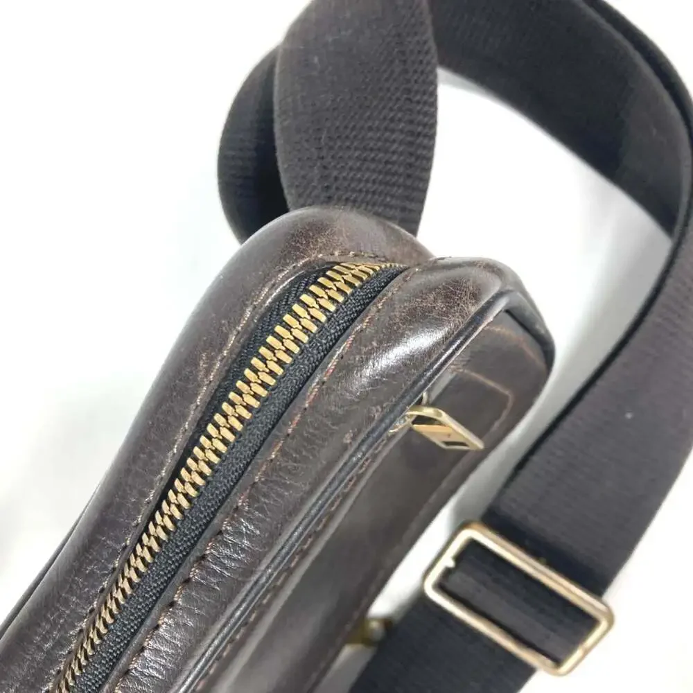 LOUIS VUITTON Authentic Brown Leather Hobo Bag